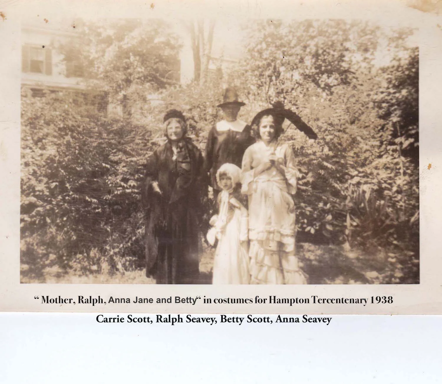 Carrie Scott, Ralph Seavey, Betty Scott, Anna Seavey
