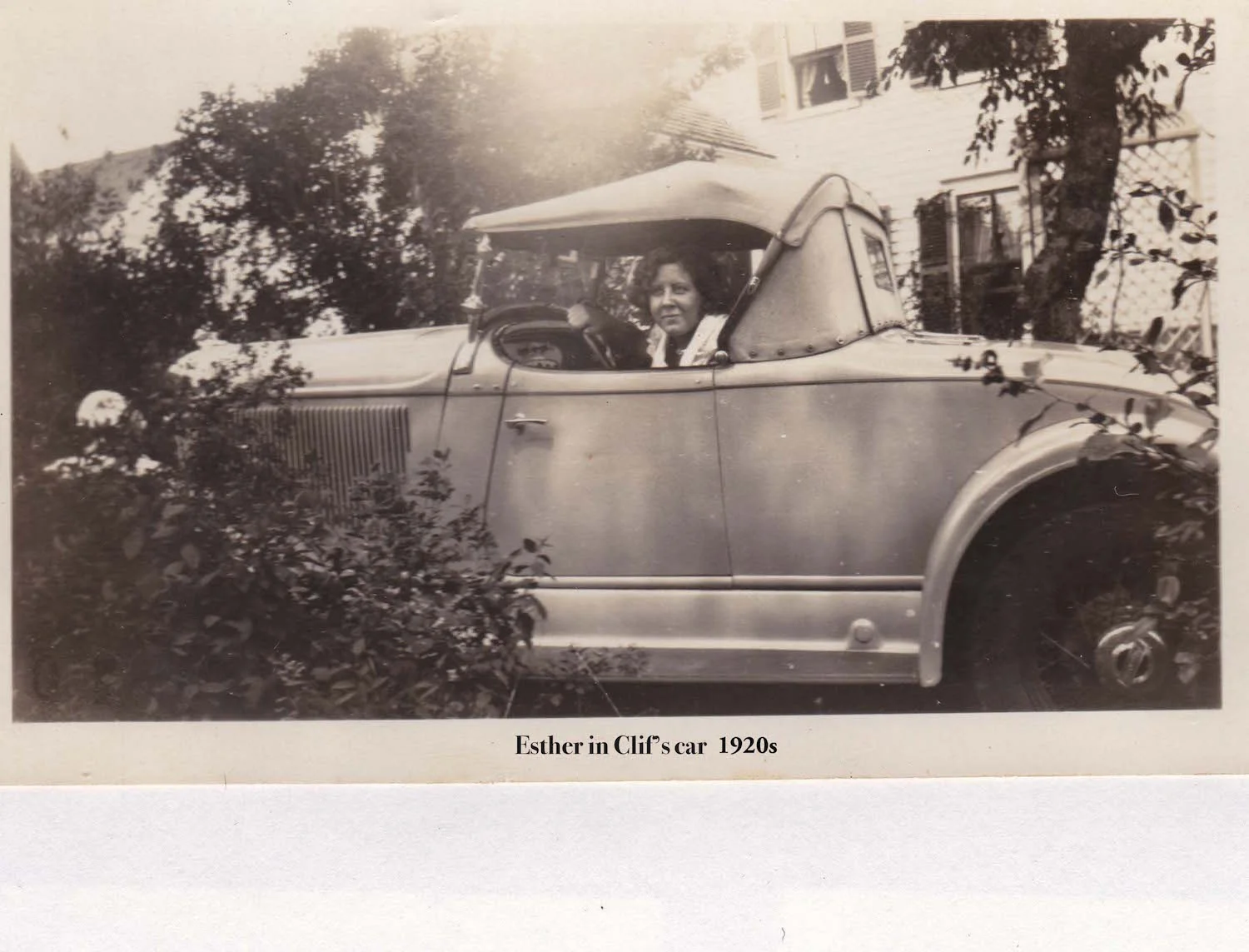 Esther in Clif’s car 1920’s