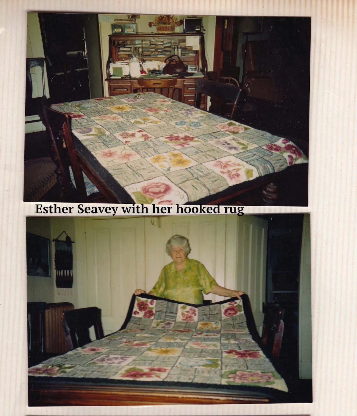 Esther Seavey hooked rug