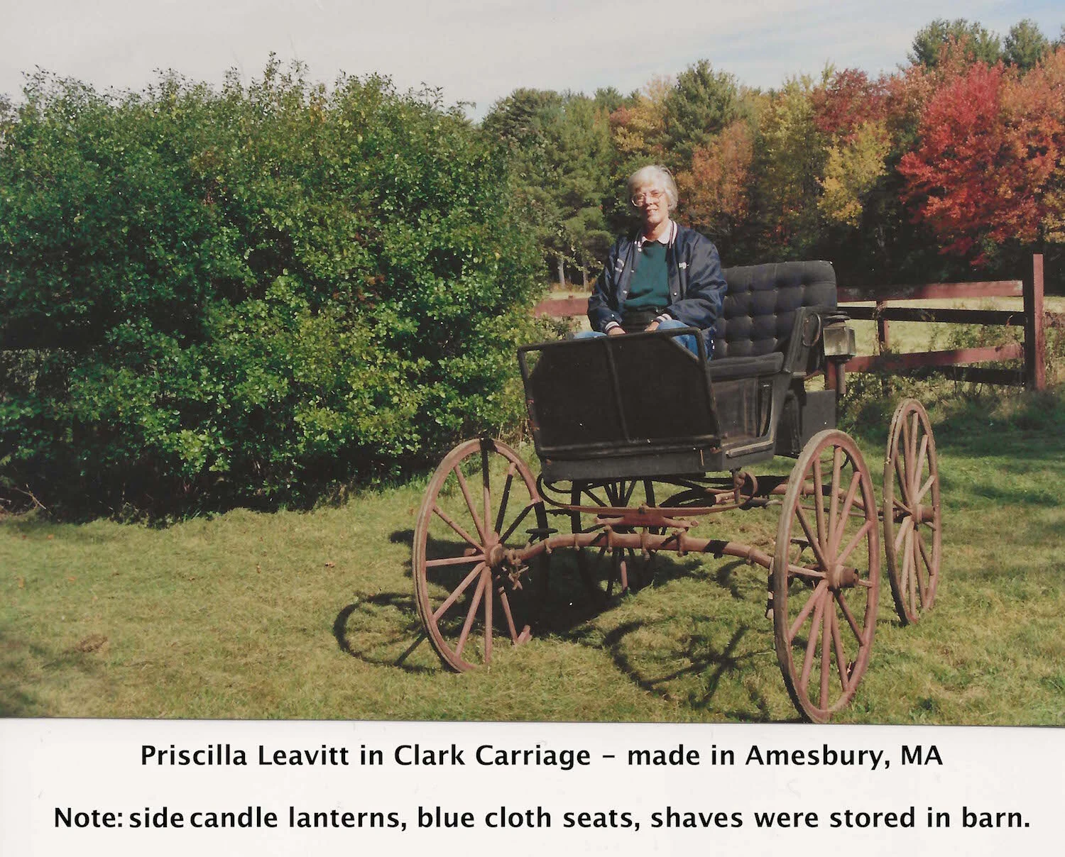 Priscilla Leavitt in Clark Carriage