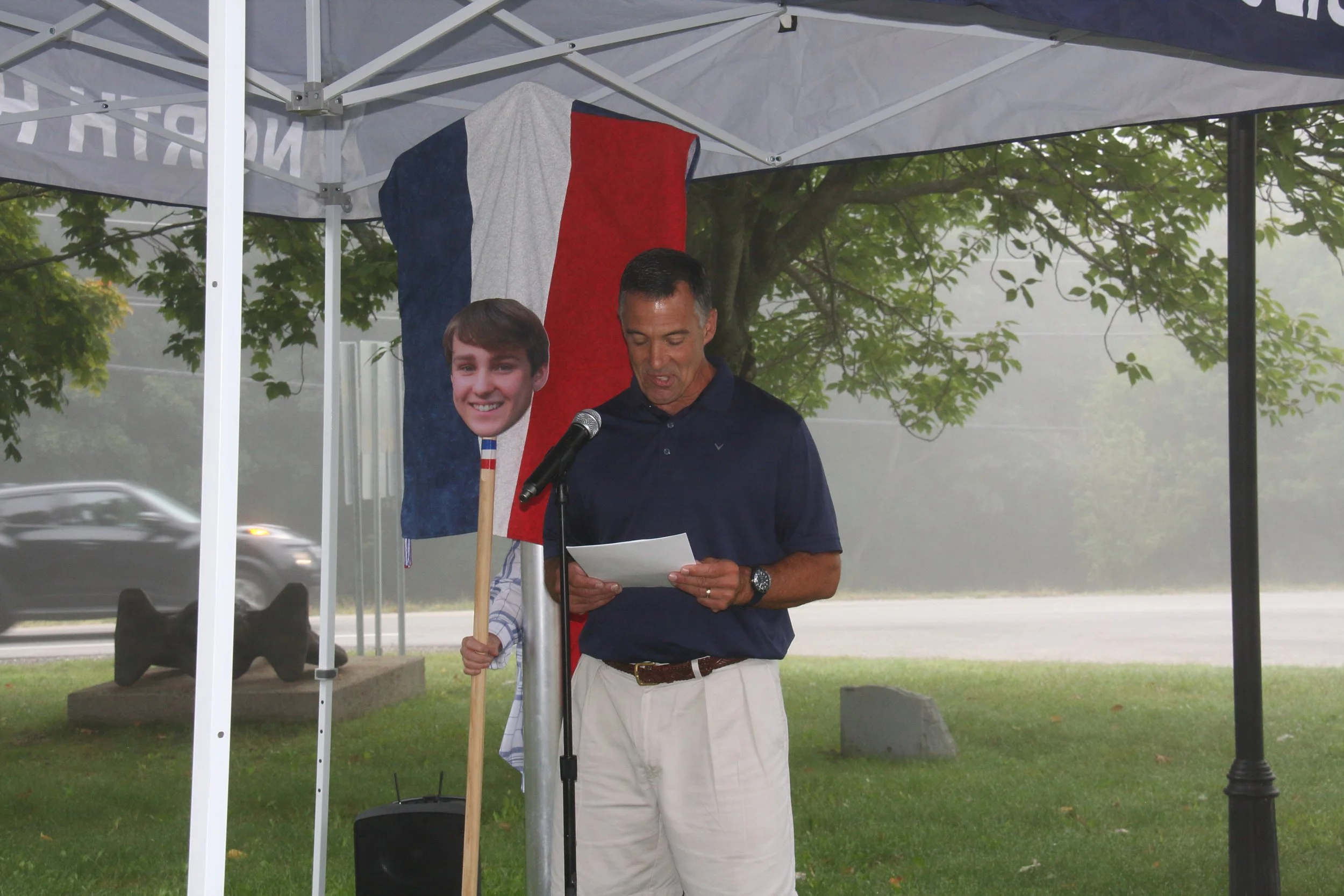 Jim  Maggiore giving dedication speech