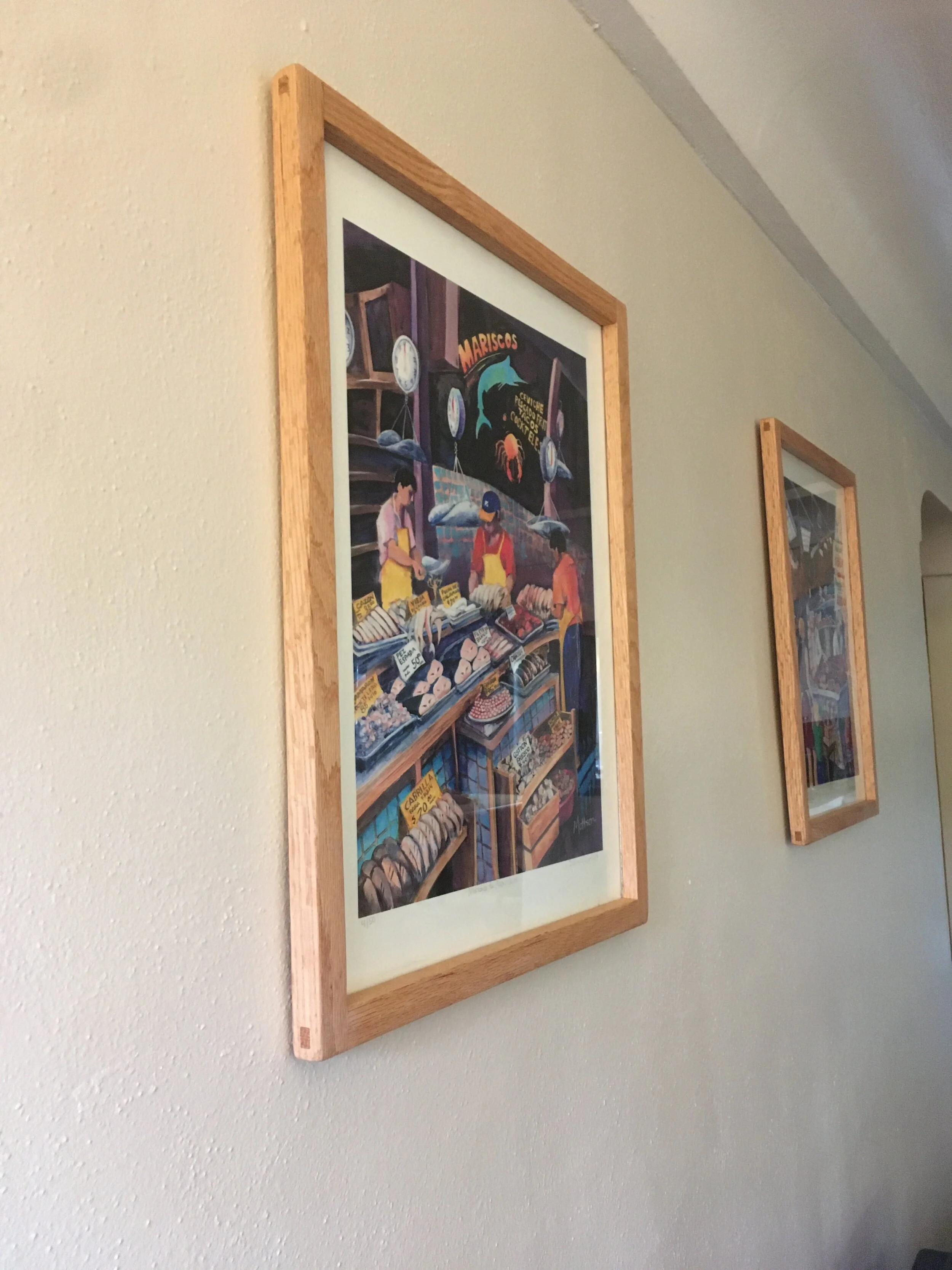 Custom Oak Through-Tenon Picture Frames