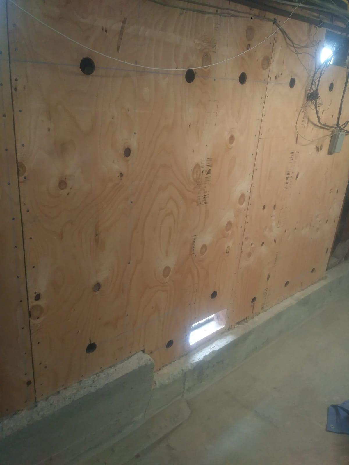  Structural grade plywood for cripple wall bracing. 