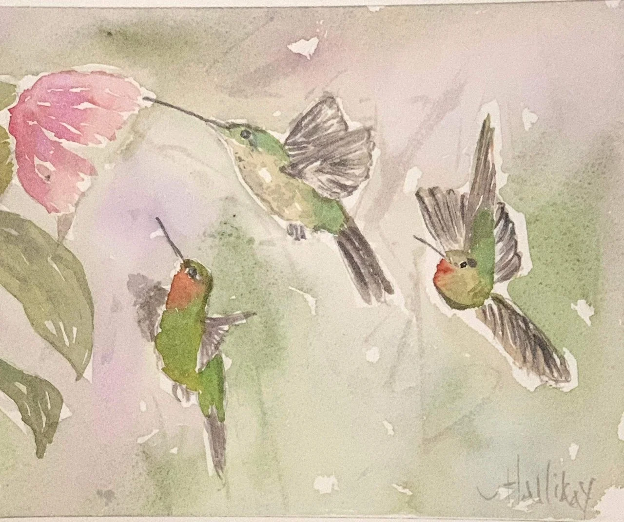 Winged Things Watercolor Painting