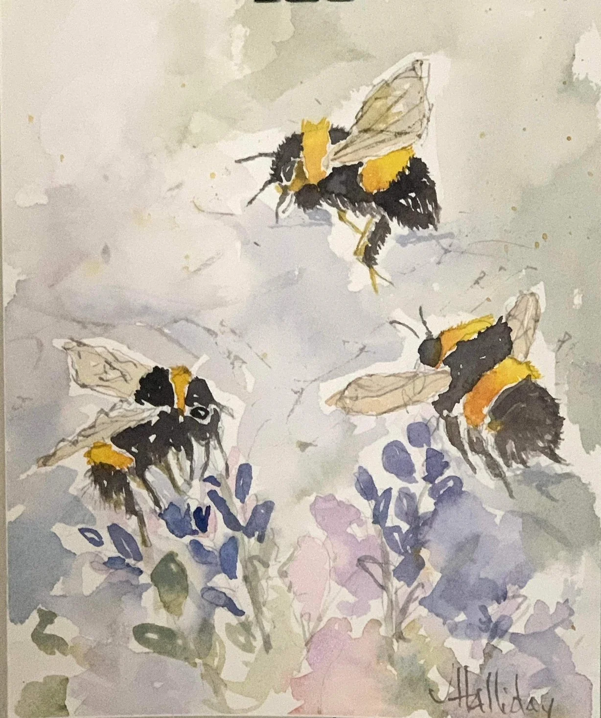 Winged Things Watercolor Painting 