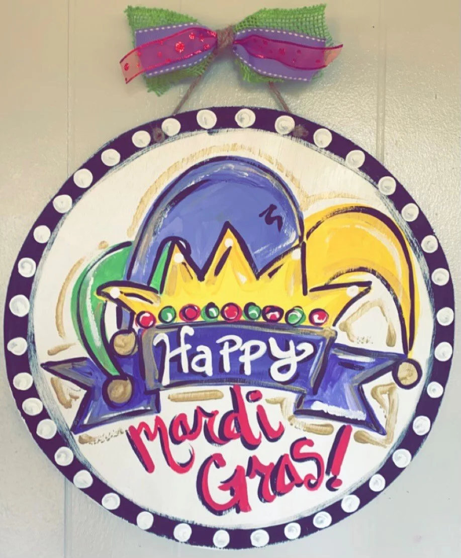 Mardi Gras Door Hanger