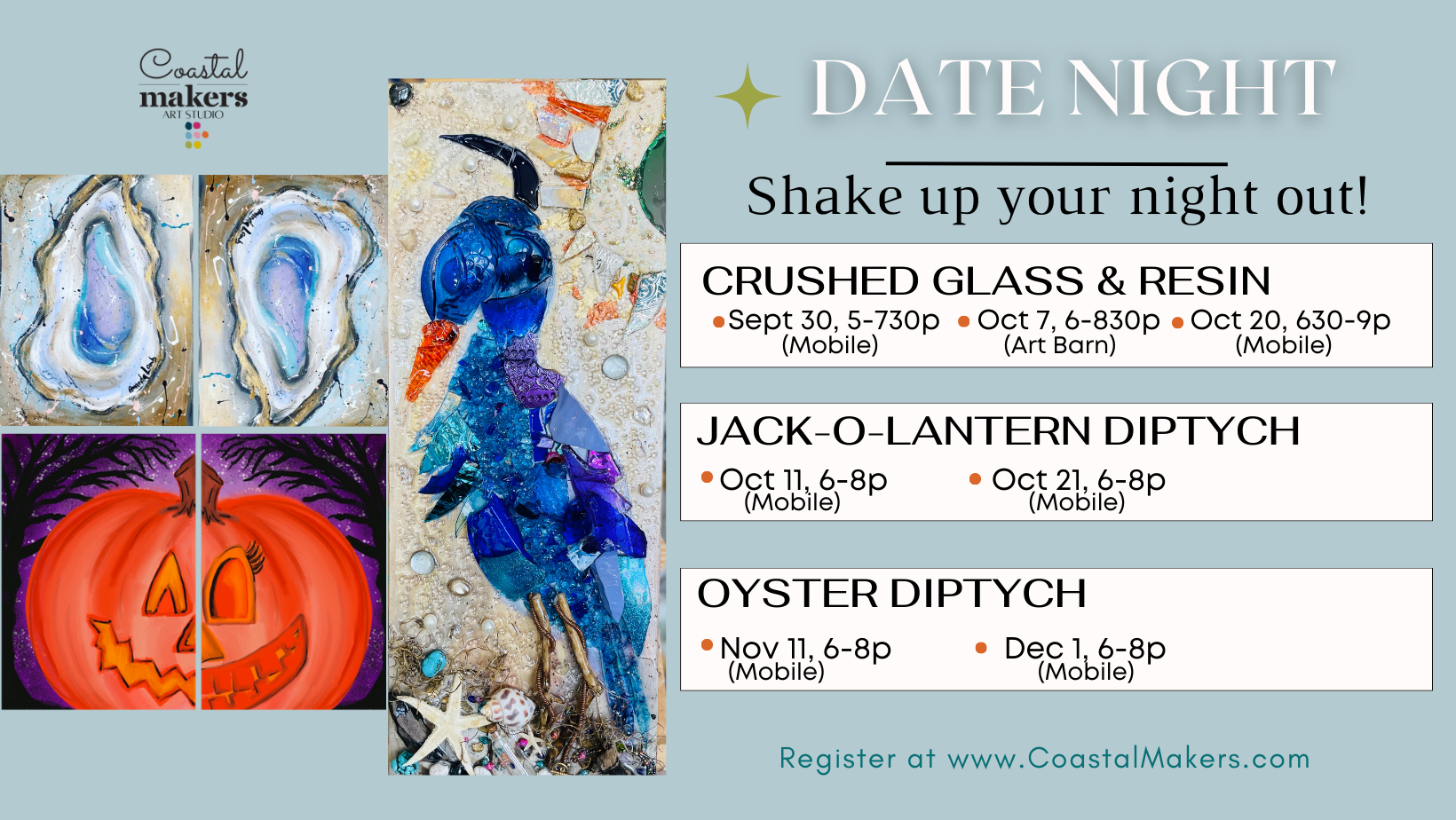 Date Night - Crushed Glass &amp; Resin 