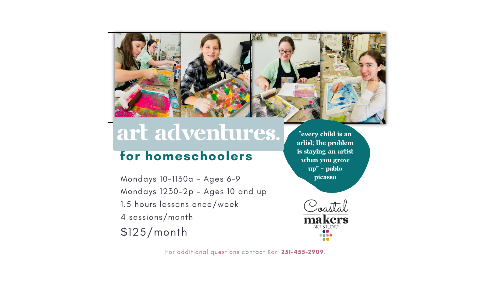 Weekly Art Adventures for Homeschoolers