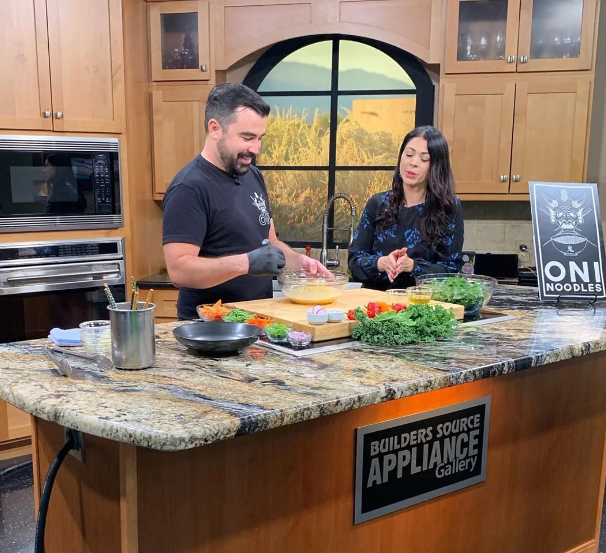 Oni’s co-owner/ Chef David Gaspar De Alba’s cooking demo New Mexico Living on Oct 1, 2019.