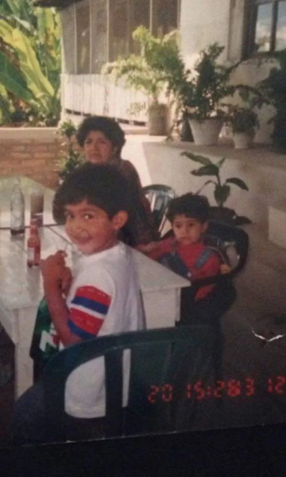 My older brother, mother, and I in Panamá City, Panamá.