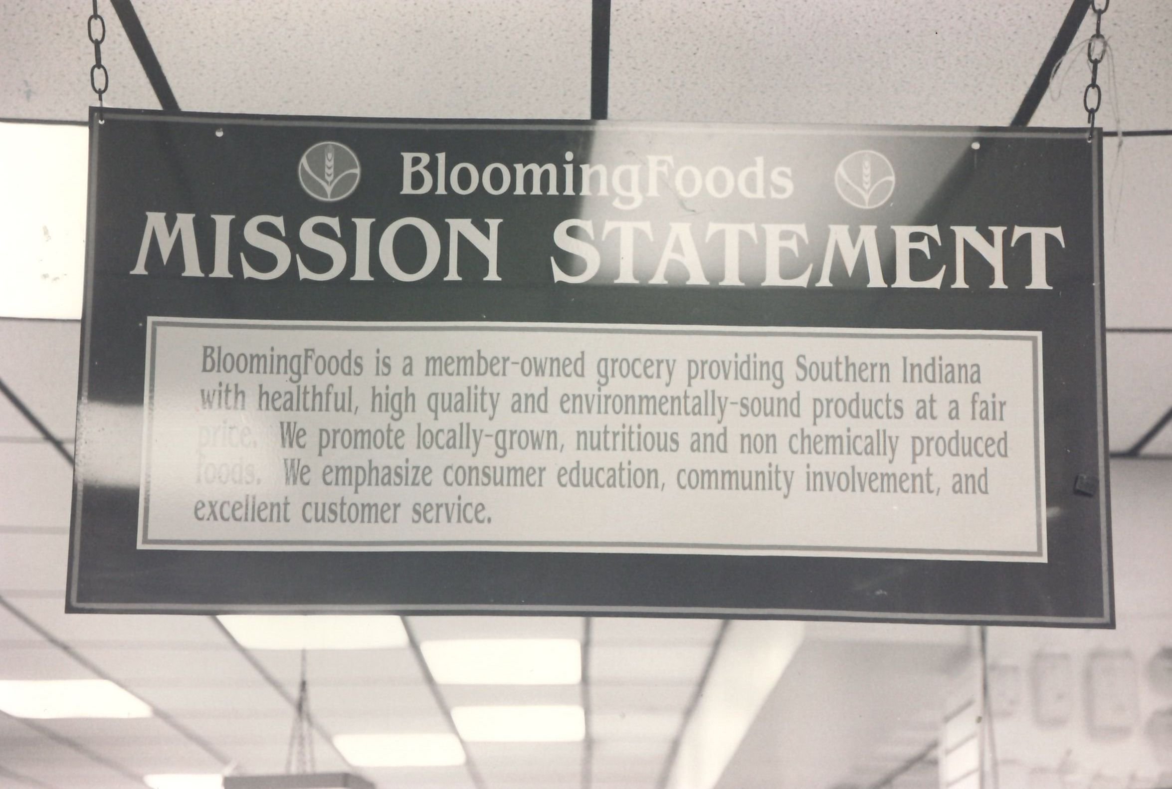 Bloomingfoods Mission Statement at the East Store