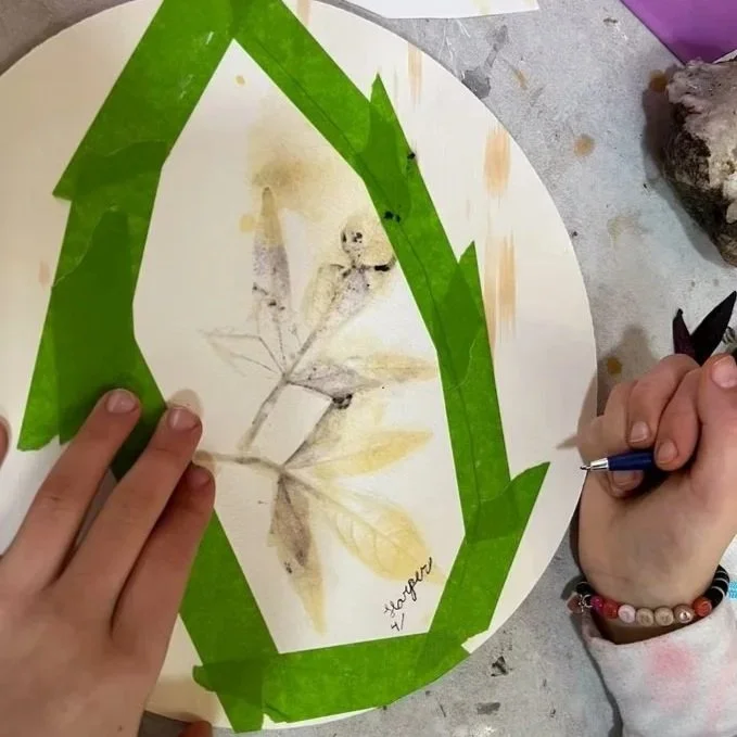 Eco-print in the making