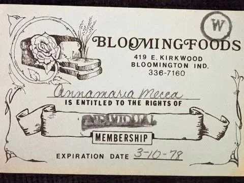 Annamaria's Member card from the 70's