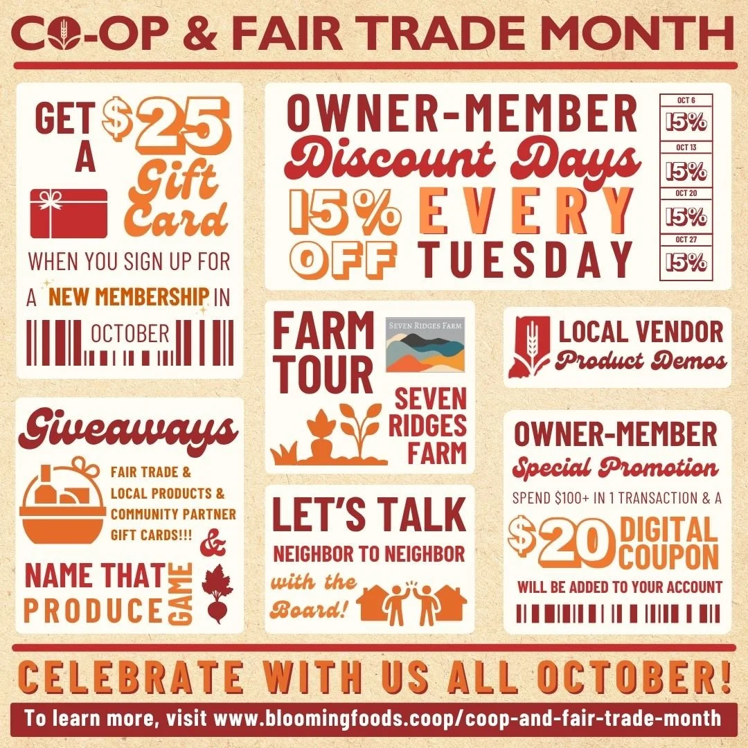 Co-op &amp; Fair Trade Month campaign infographic