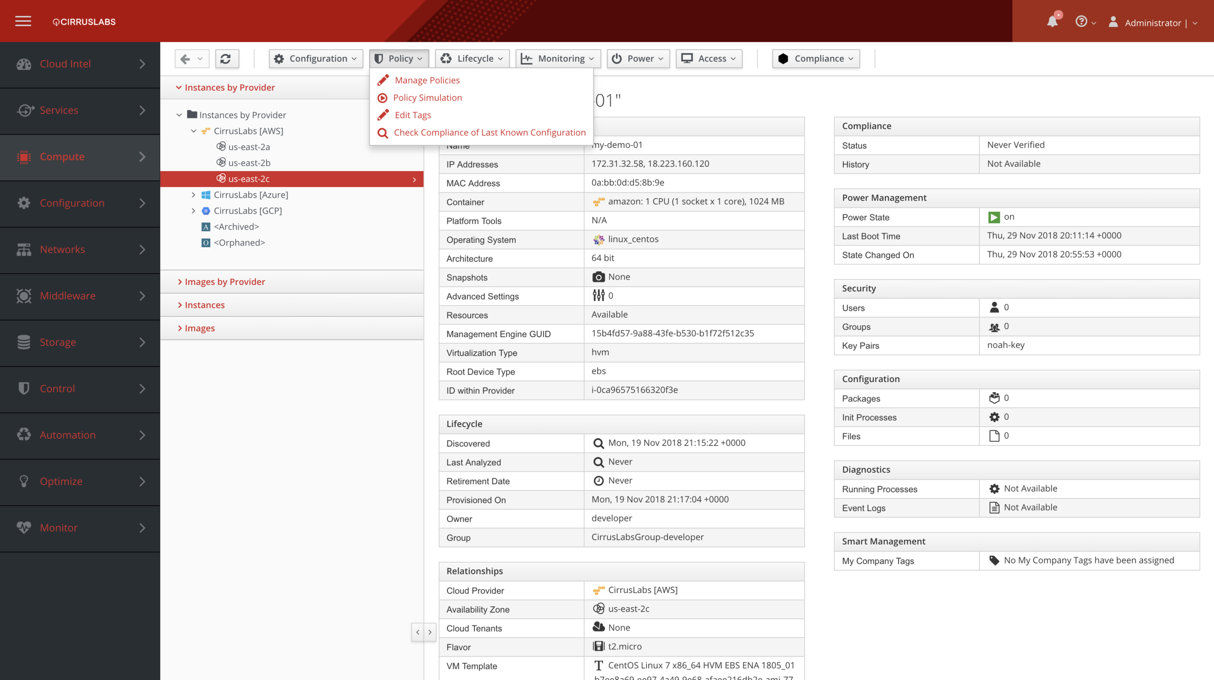Security & Compliance - Secure applications and data with policy automation and reporting