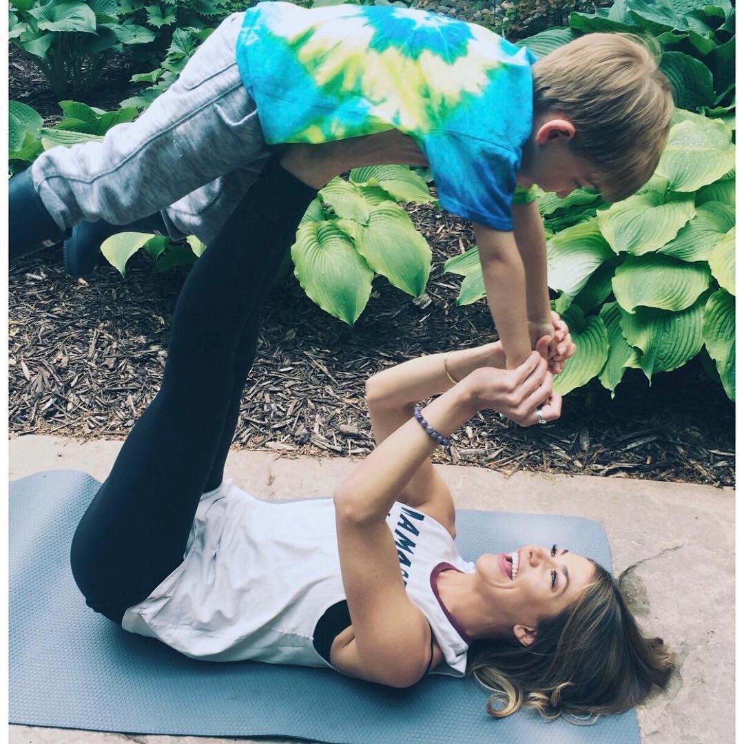 up up &amp; away 💙✈️ bringing back one of my favorites from childhood-the airplane! Judging by the 45 minute {fake} flight we've been on, I think he likes it too 🍃😃