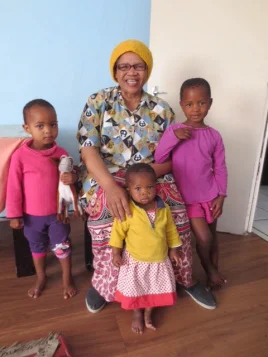 Priscilla and three of the little ones she takes care of.