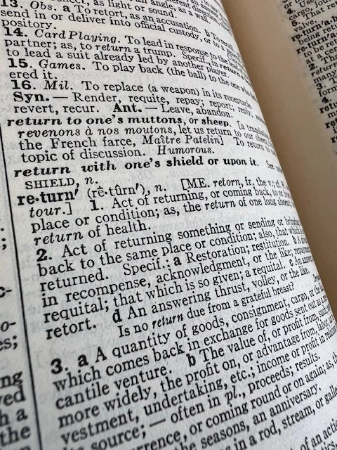 photo of definition of Return in the dictionary