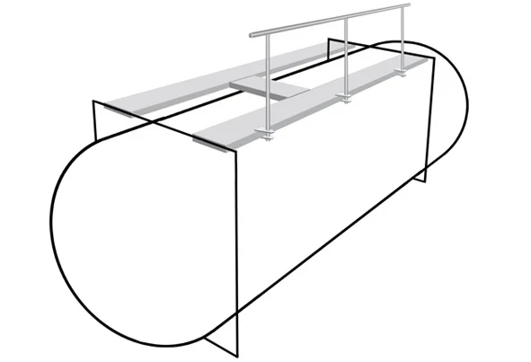 Top operated handrail