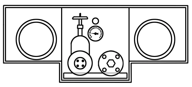 Rear cabinet