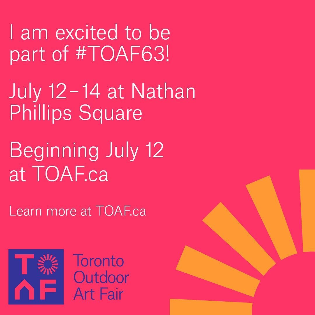 Mark your calendars!!! 🗓️ the #TOAF63 is July 12-13-14 this year and I am excited to be a part of it. 

I think I&rsquo;ve lost count of how many years I&rsquo;ve done this show, but it&rsquo;s a whole new experience each year. 

I look forward to m