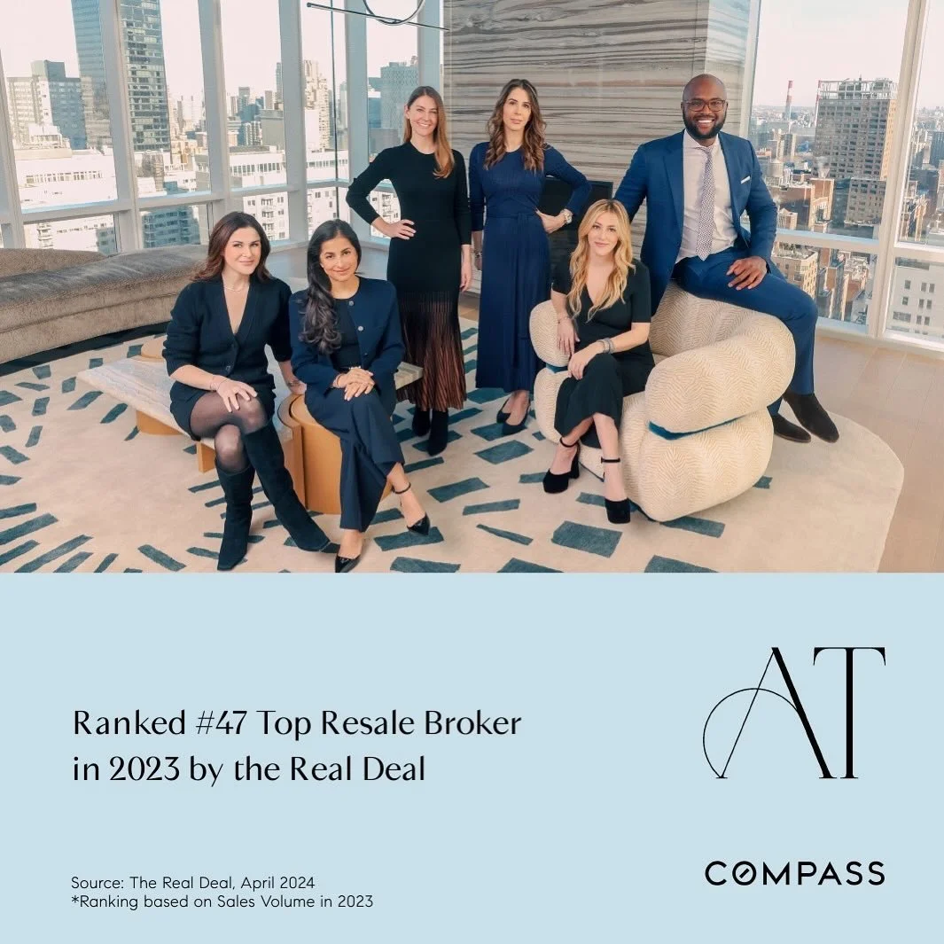 I am so honored to be a part of this small but mighty team!  Proud of the @atelierteamnyc for being recognized by @therealdeal, ranking as one of the Top NYC Residential Resale Brokers of 2023!

This means that out of the THOUSANDS OF BROKERS in NYC 
