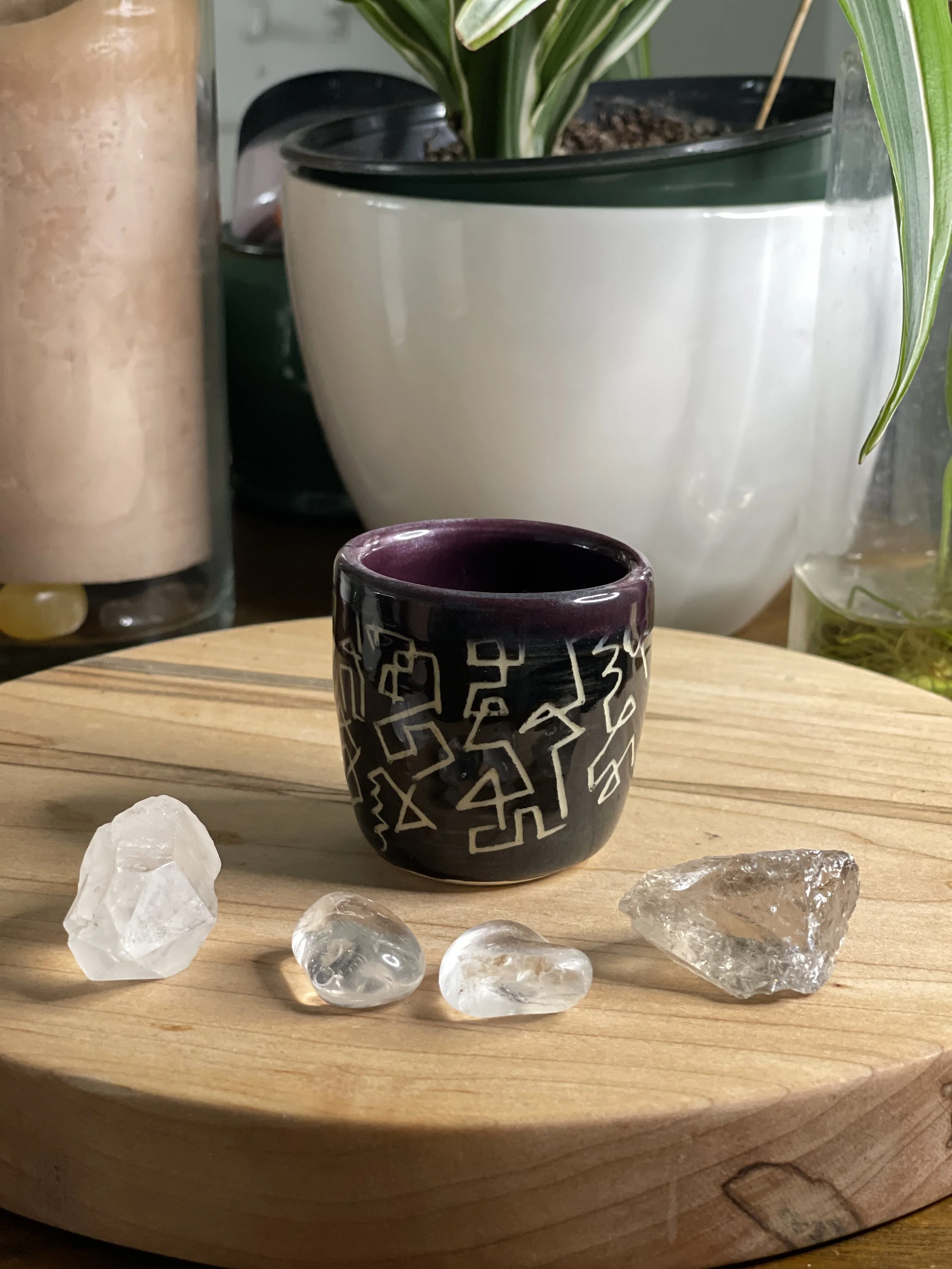 Short Violet Atizay Shot Glass