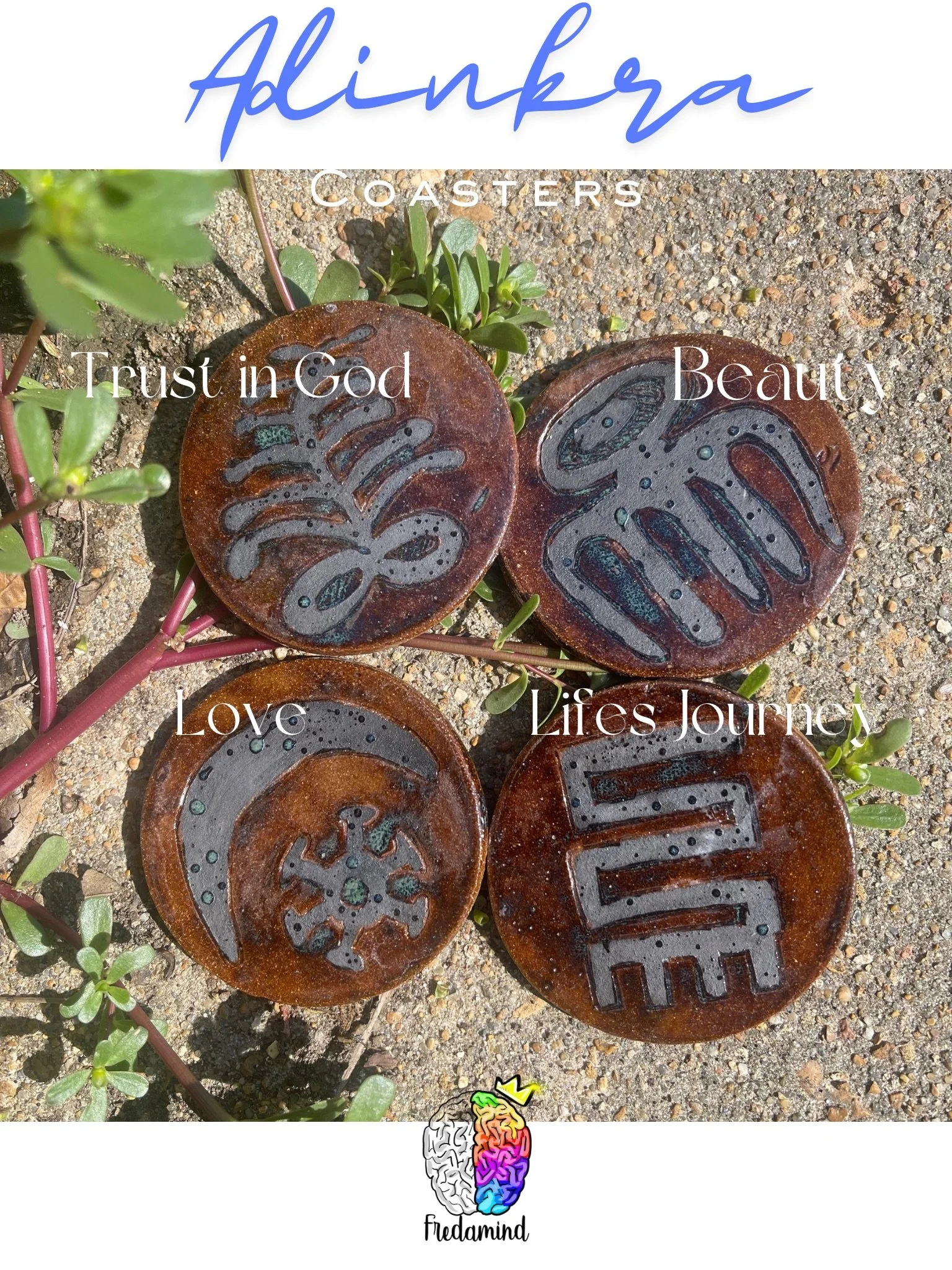 Rutile Adinkra Coaster Set