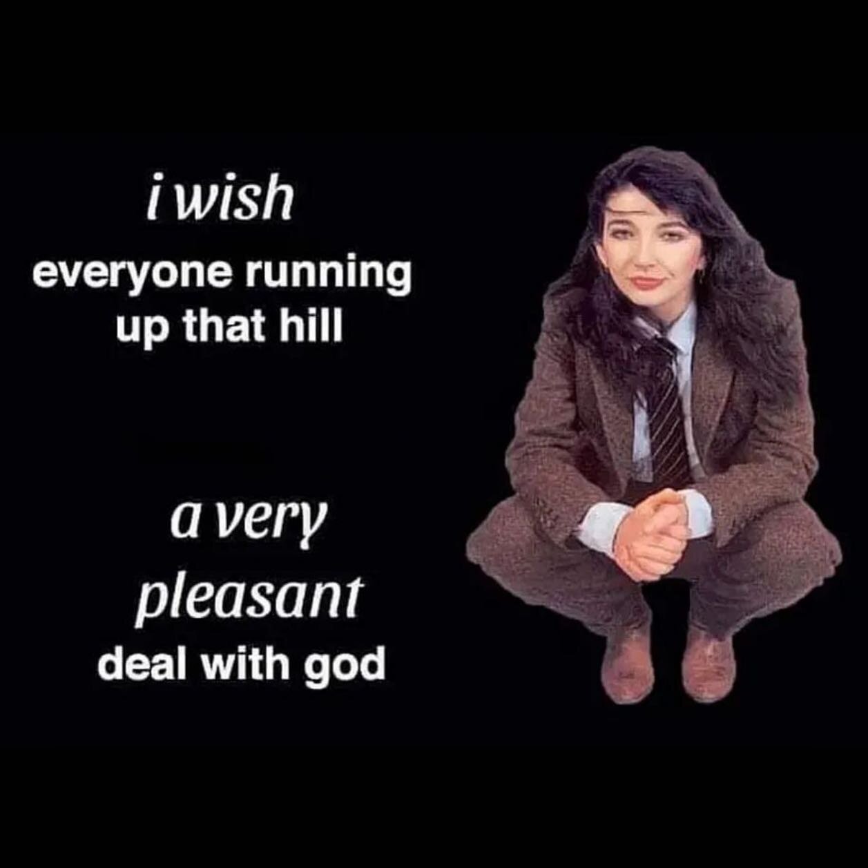 Kate Bush says Happy Friday from us at AFTERWORLD

Meme credit: via @thefemmemoon 

#katebush #katebushmusic #dealwithgod #nontoxicliving #katebushmemes #leapingbunnycertified #leapingbunny #funnymemes #brooklynhairsalon #womanownedbusiness #smallbus