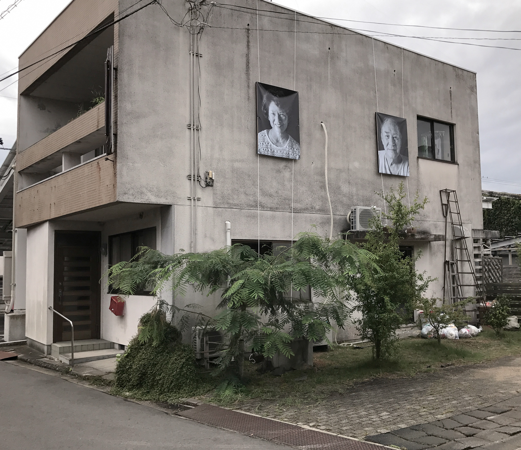 installation view of images from The Eyes of Hiketa in the exhibition Seeing Through the Garden in Hiketa, Japan, 2017