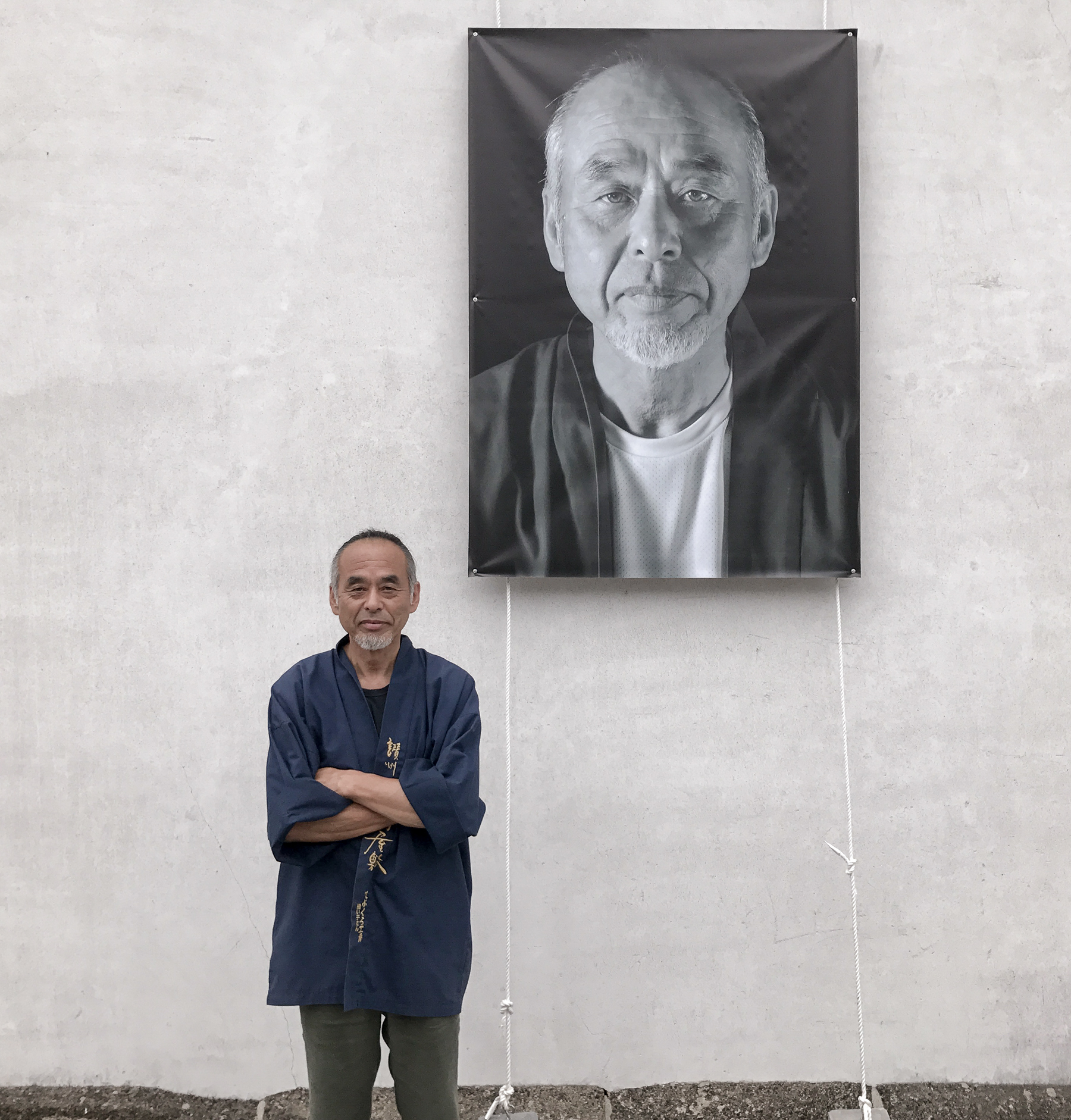 installation view of images from The Eyes of Hiketa in the exhibition Seeing Through the Garden in Hiketa, Japan, 2017