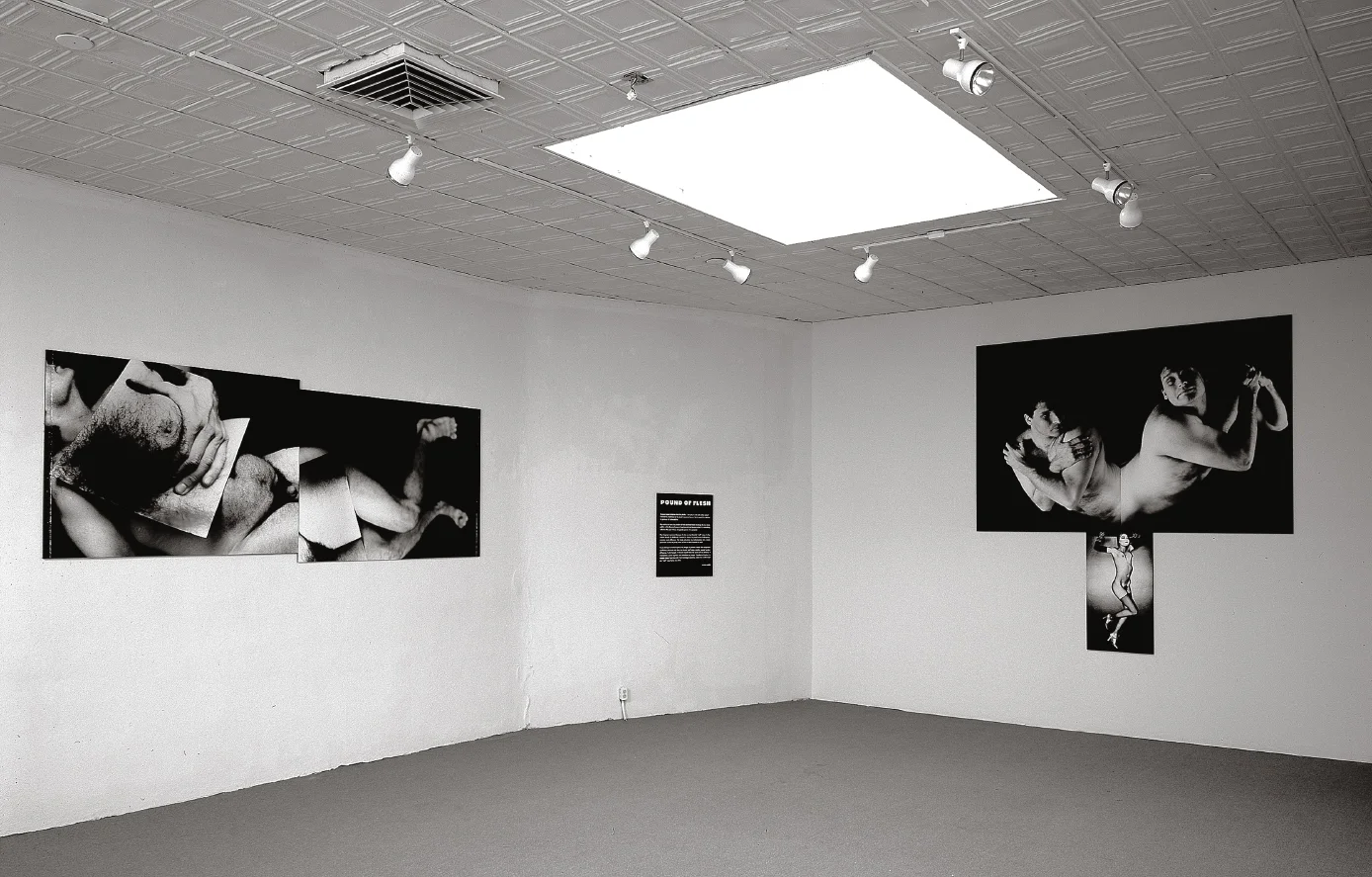  installation view of  Pound of Flesh , silver gelatin prints, 1992 