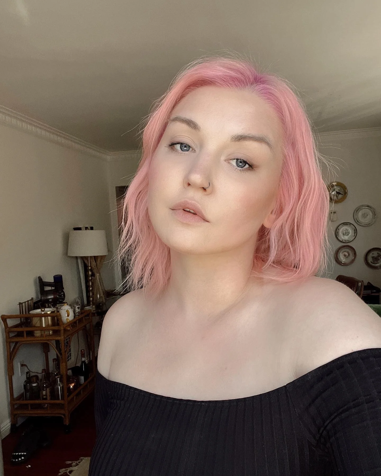 Documenting my hair journey on instie!!!!! Pink by @_missmarilyn 
💗🐽🎀👙🦩