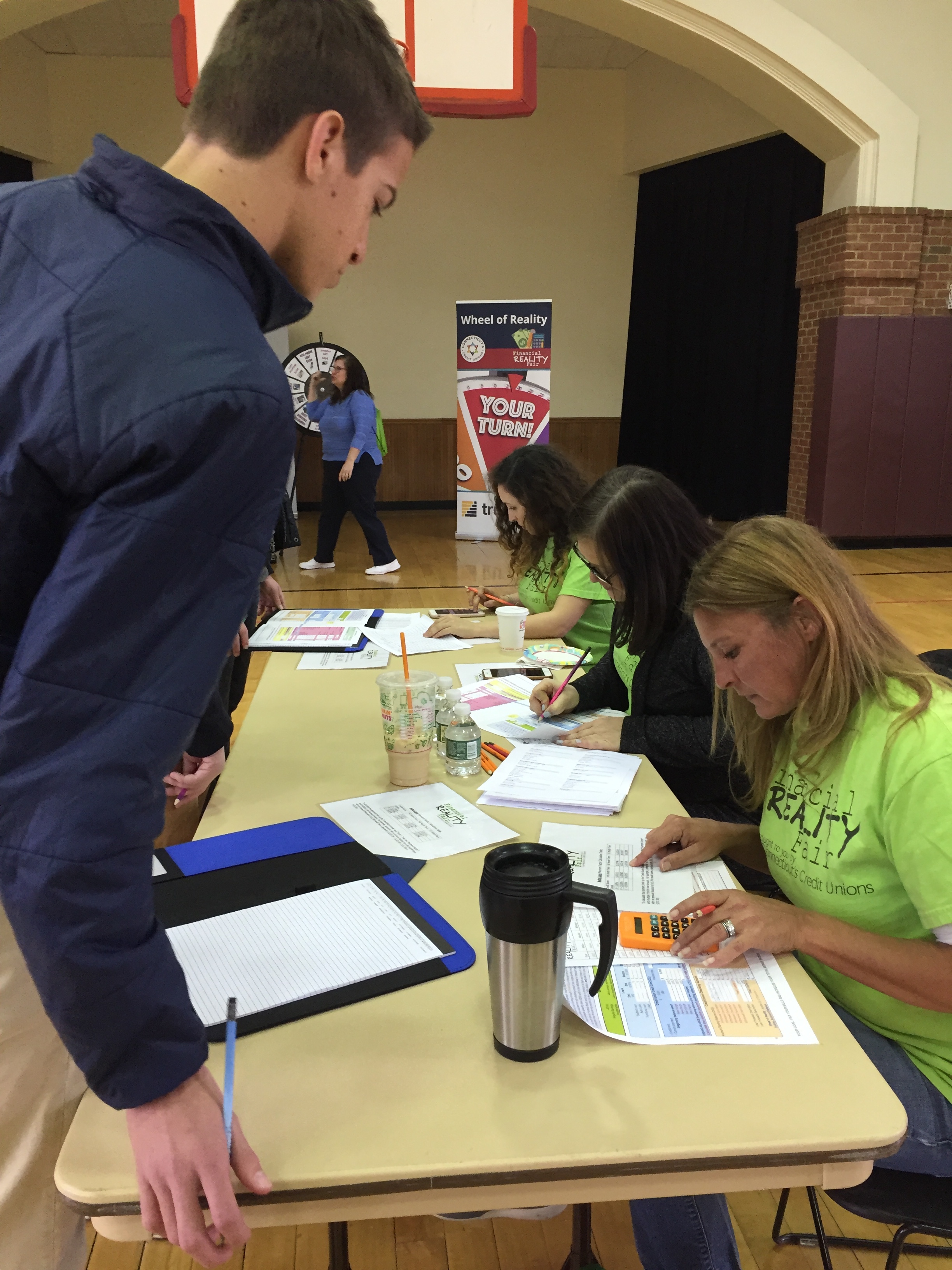 Woman filling out a form