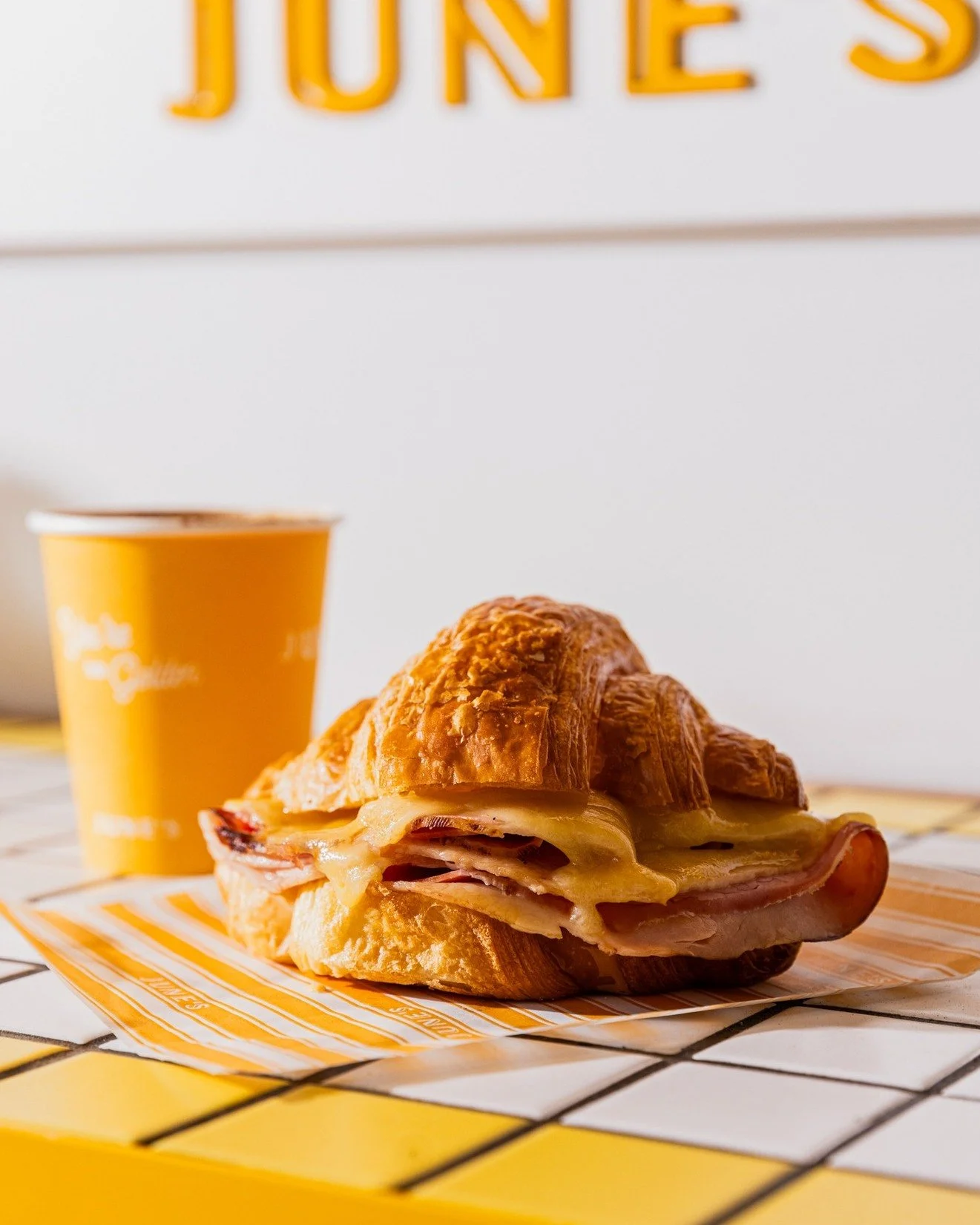 Grab &amp; go; Our Ham &amp; Cheese Croissant 🥐