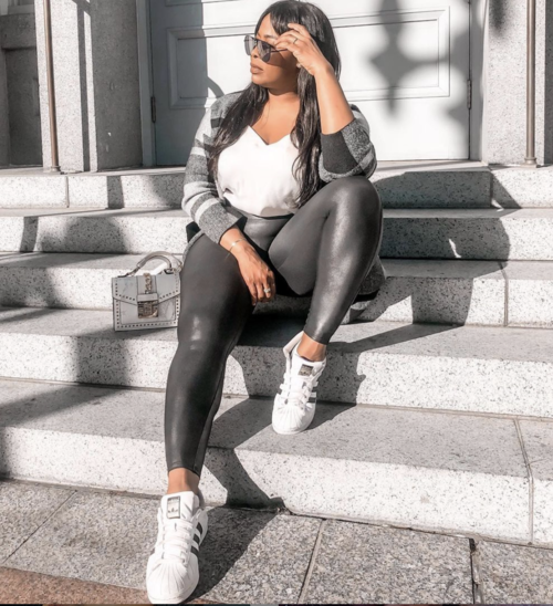 Spanx Faux Leather Leggings: Versatile Outfit — Vividly Kafi Beauty, makeup  and skincare blogger with honest reviews and tutorials.