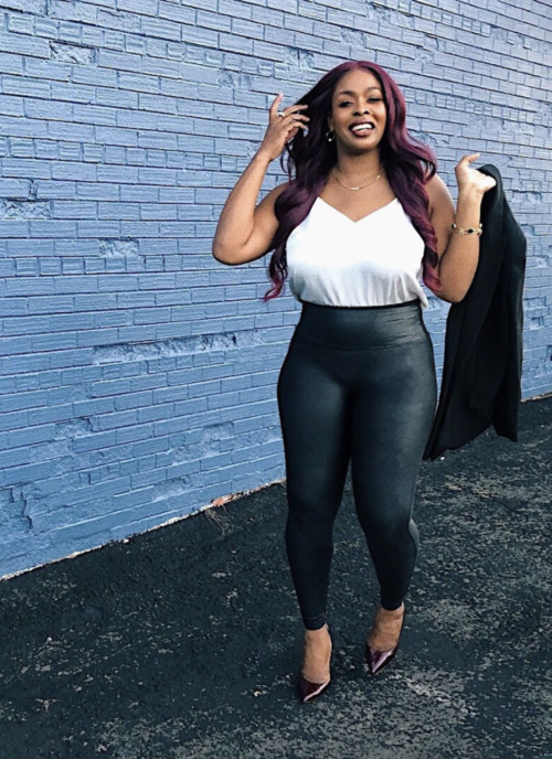 Spanx Faux Leather Leggings: Versatile Outfit — Vividly Kafi Beauty, makeup  and skincare blogger with honest reviews and tutorials.