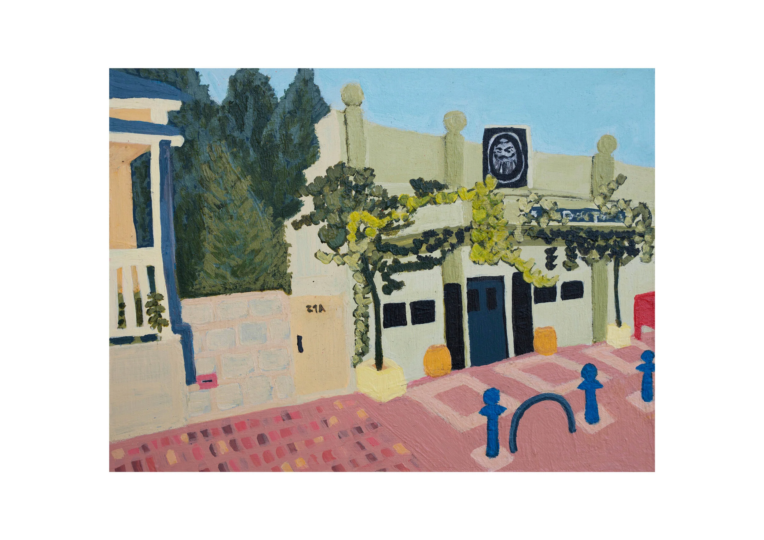    Jessica Wraight, Bottle Shop, acrylic on board, 15 x 20cm, 2020 