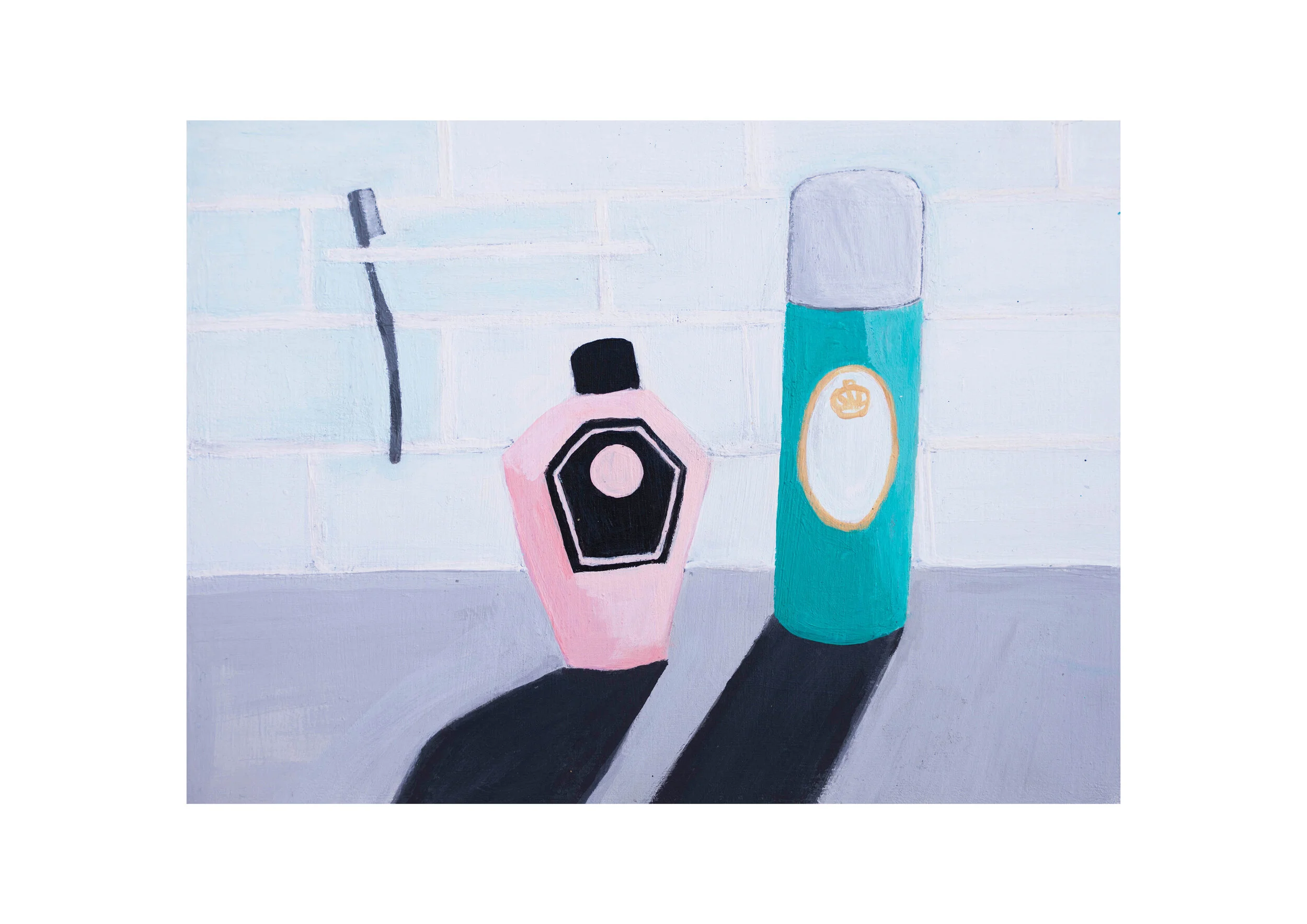    Jessica Wraight, Pat’s Vanity, acrylic on board, 15 x 20cm, 2020 