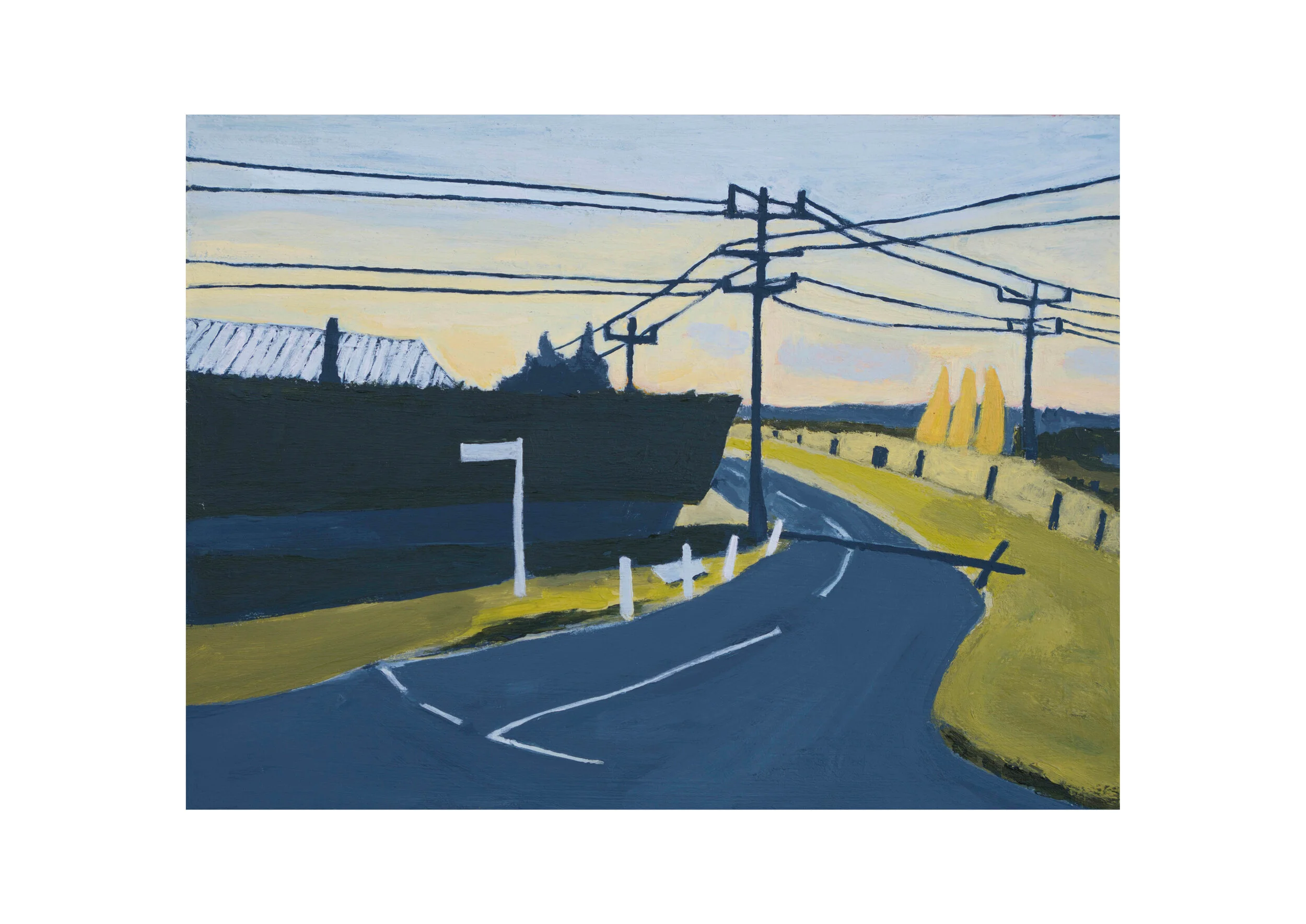    Jessica Wraight, Bend to the Wetlands, acrylic on board, 15 x 20cm, 2020. 