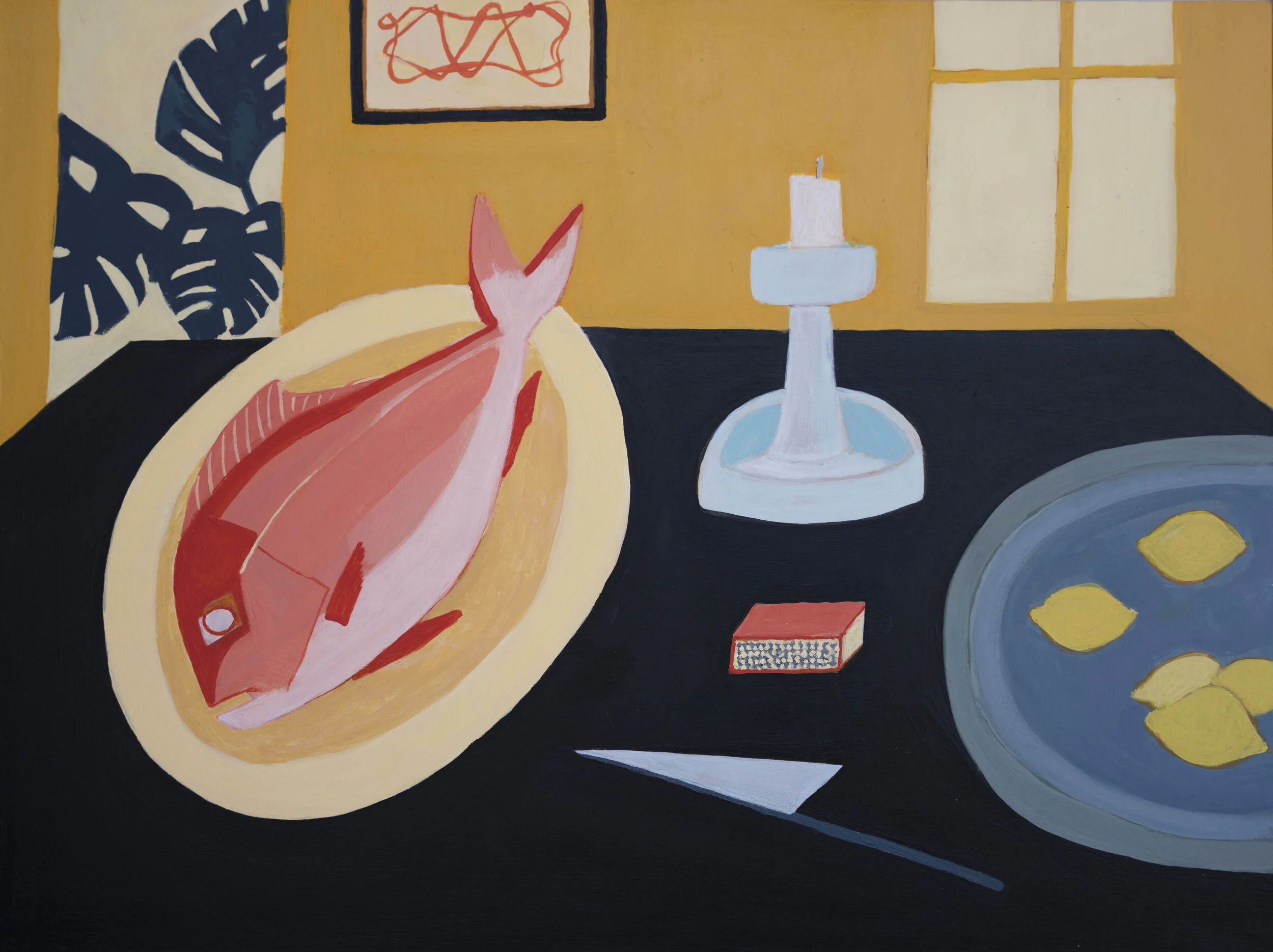    Jessica Wraight, Red Snapper, scrylic on board, 30 x 40cm, 2020 