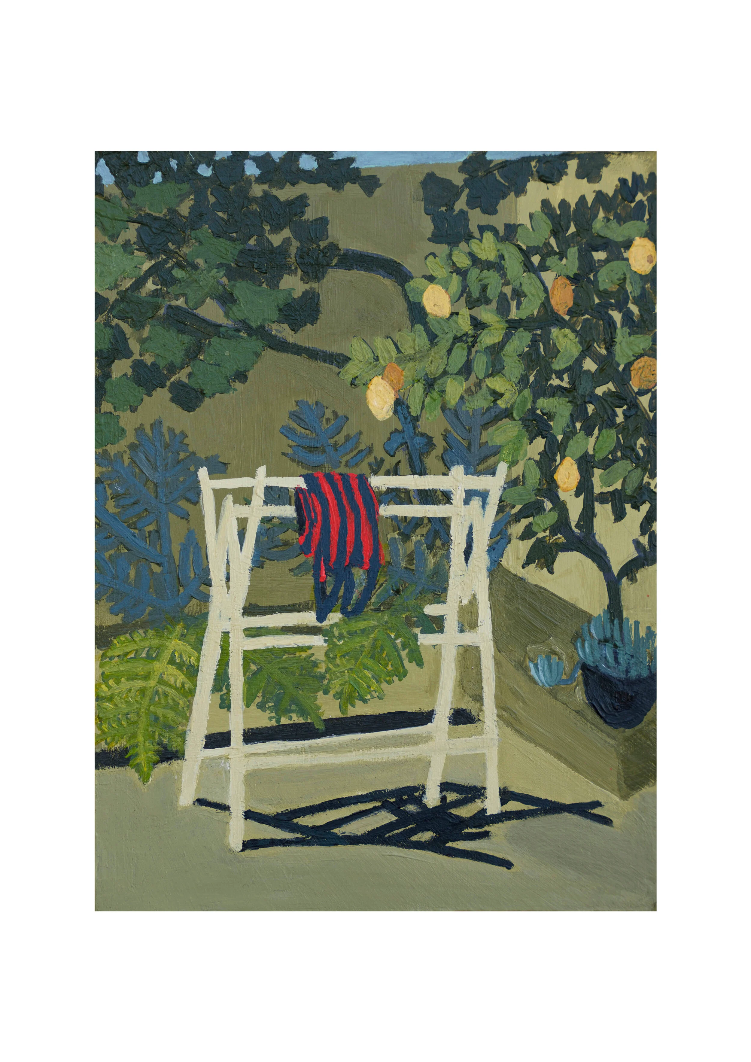    Jessica Wraight, Bathers, acrylic on board, 20 x 15cm, 2019 