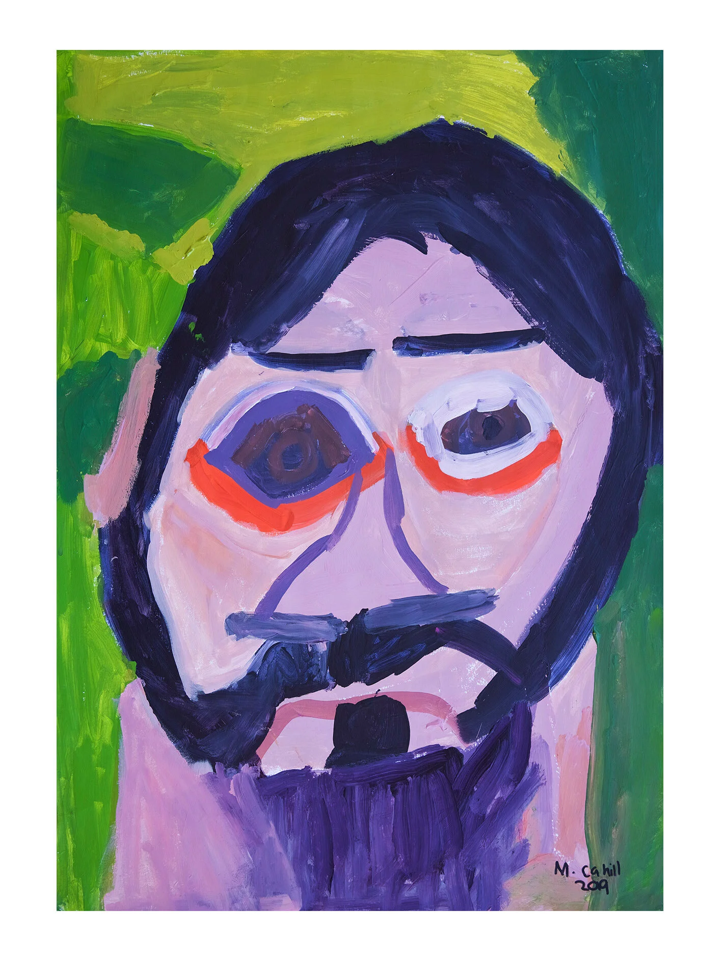    Martin Cahill, Martin (self-portrait), acrylic on paper, 70  x 49cm, 2018 ( shop ) 