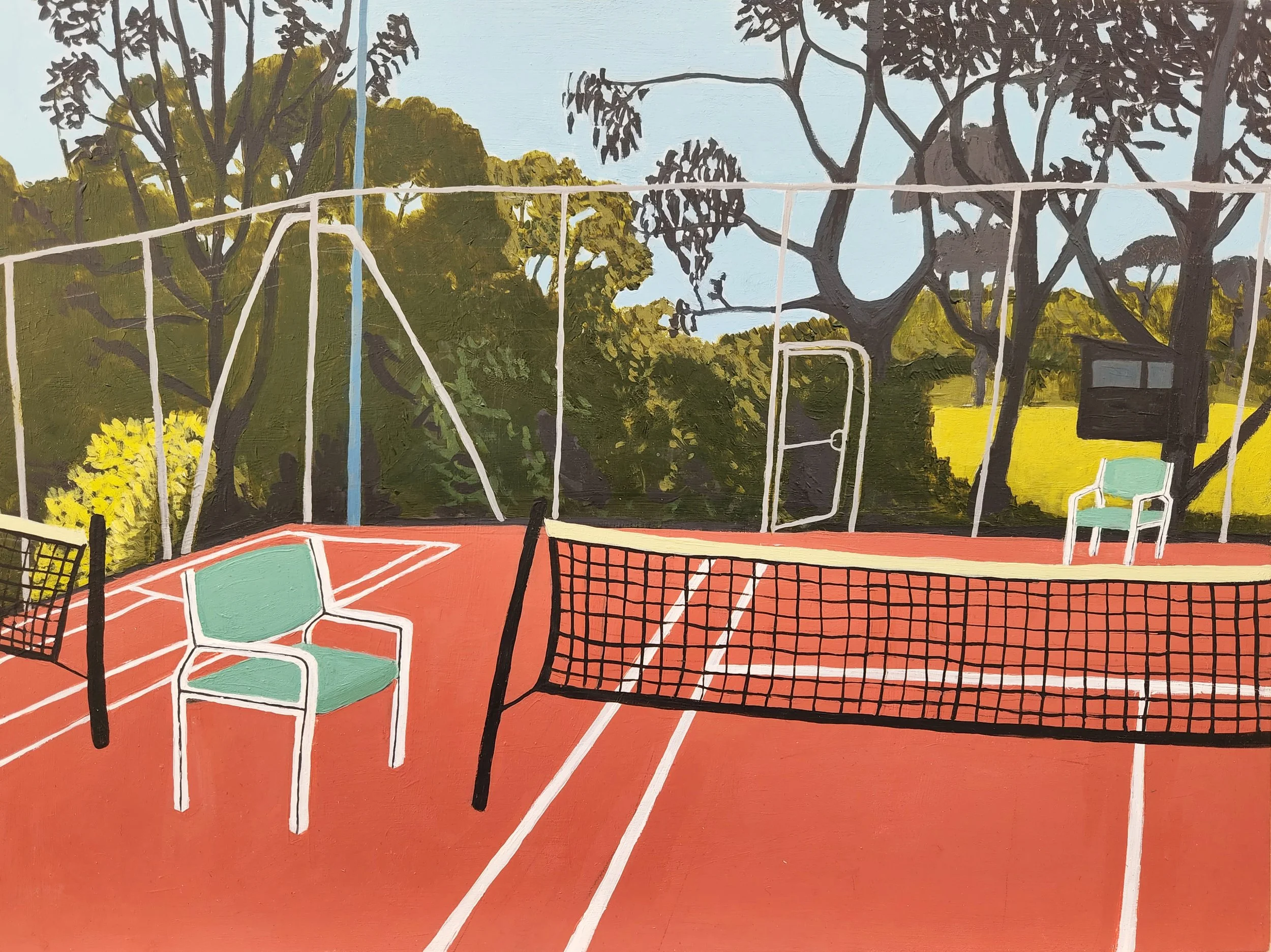  Jessica Wraight, Country Club, acrylic on board, 30 x 40cm, 2022 