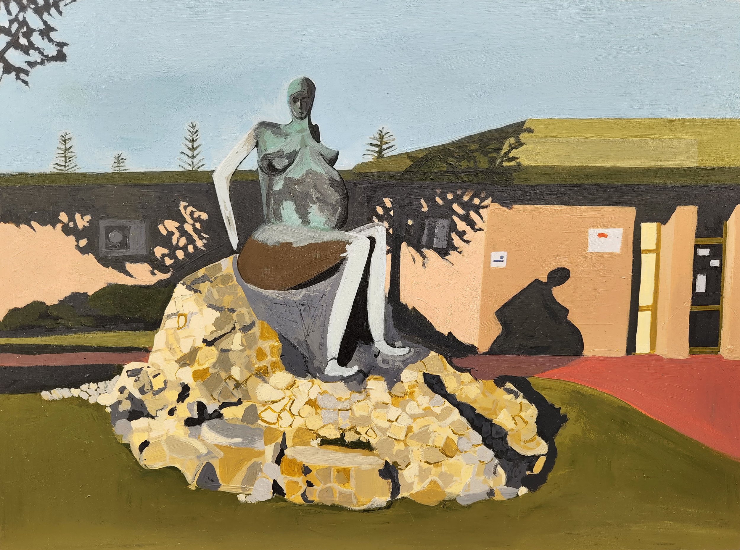  Jessica Wraight, Sculpture, acrylic on board, 30 x 40cm, 2023 