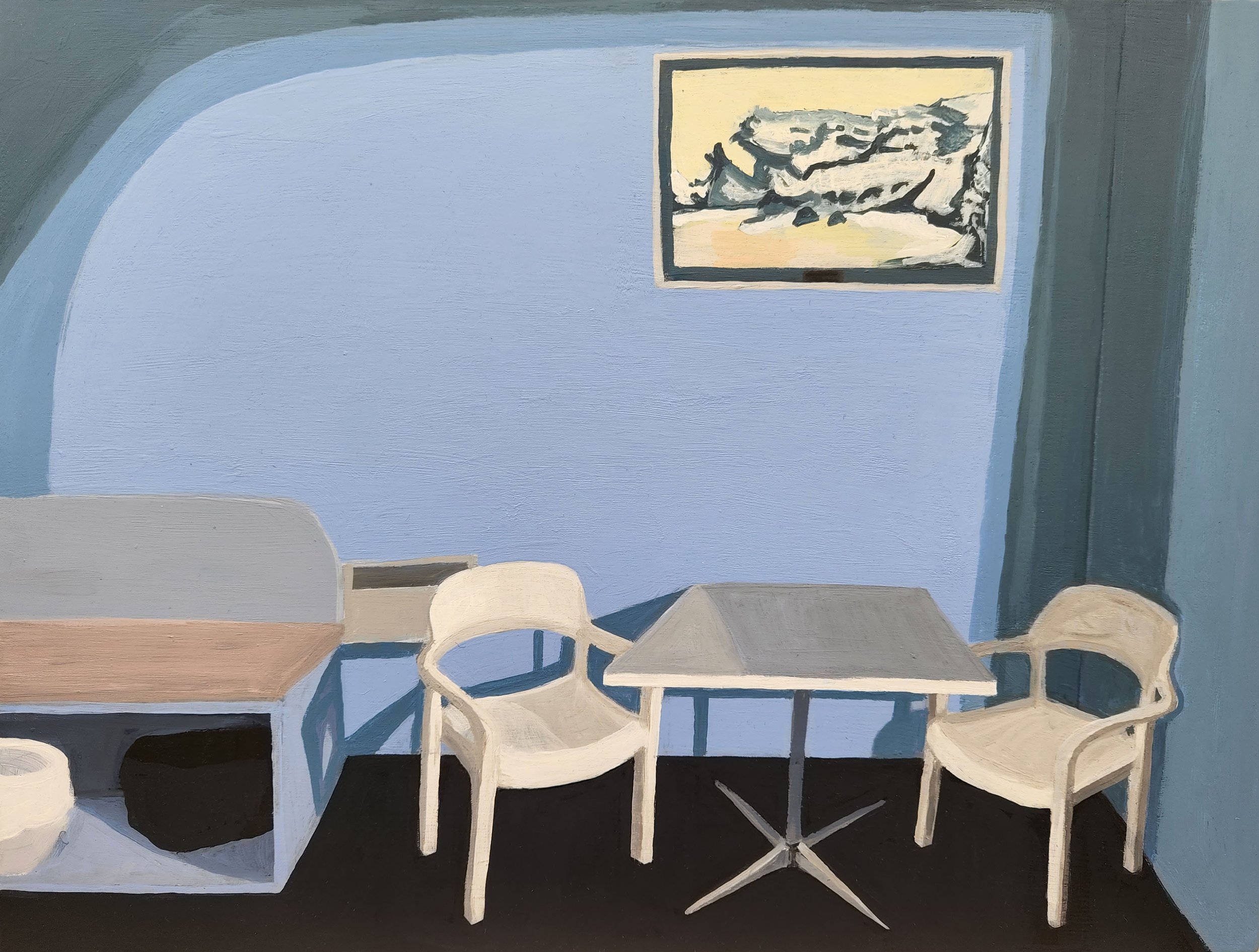  Jessica Wraight, Riverside Queen II, acrylic on board, 30 x 40cm, 2020 