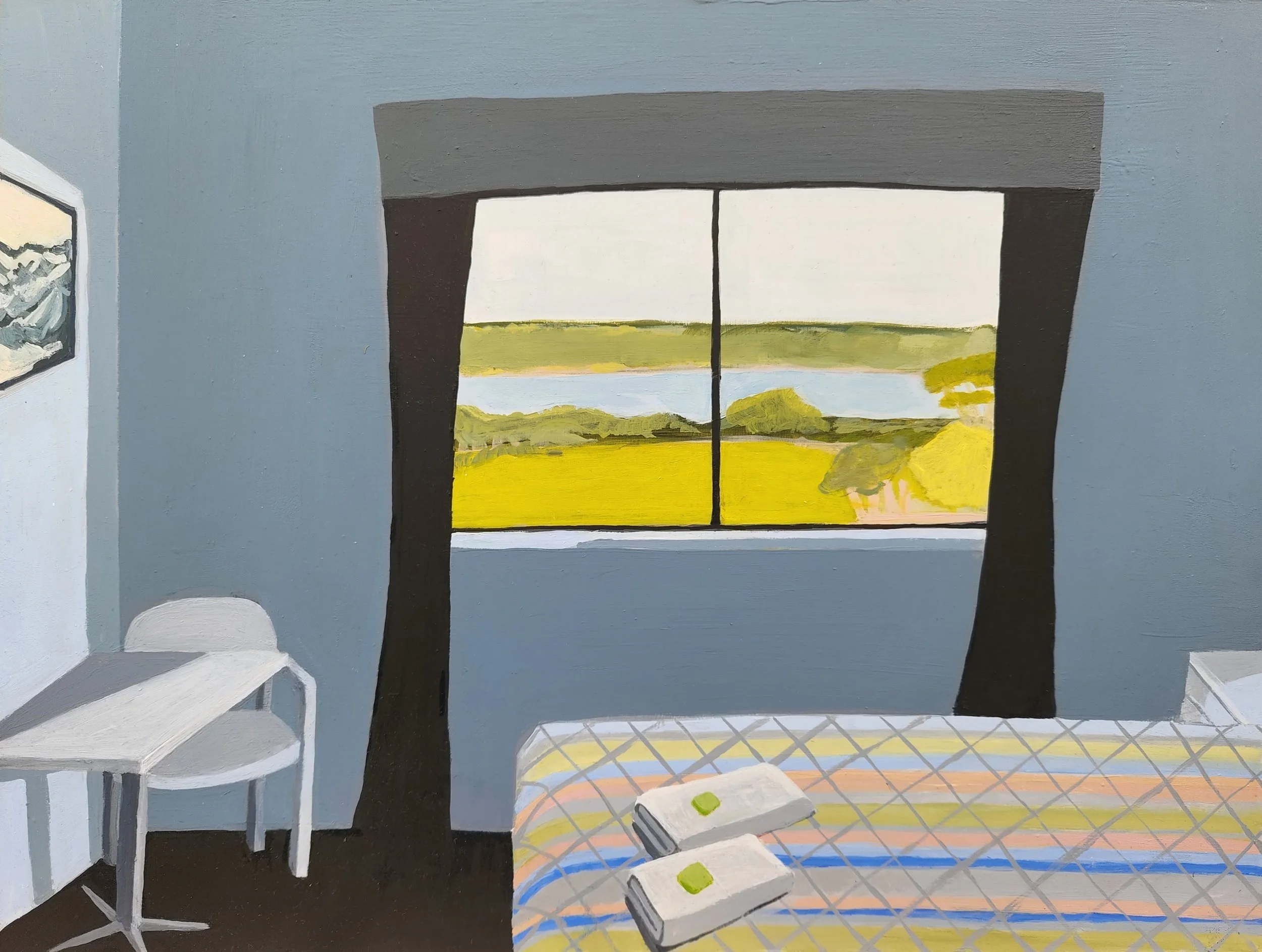  Jessica Wraight, Riverside Queen I, acrylic on board, 30 x 40cm, 2020   