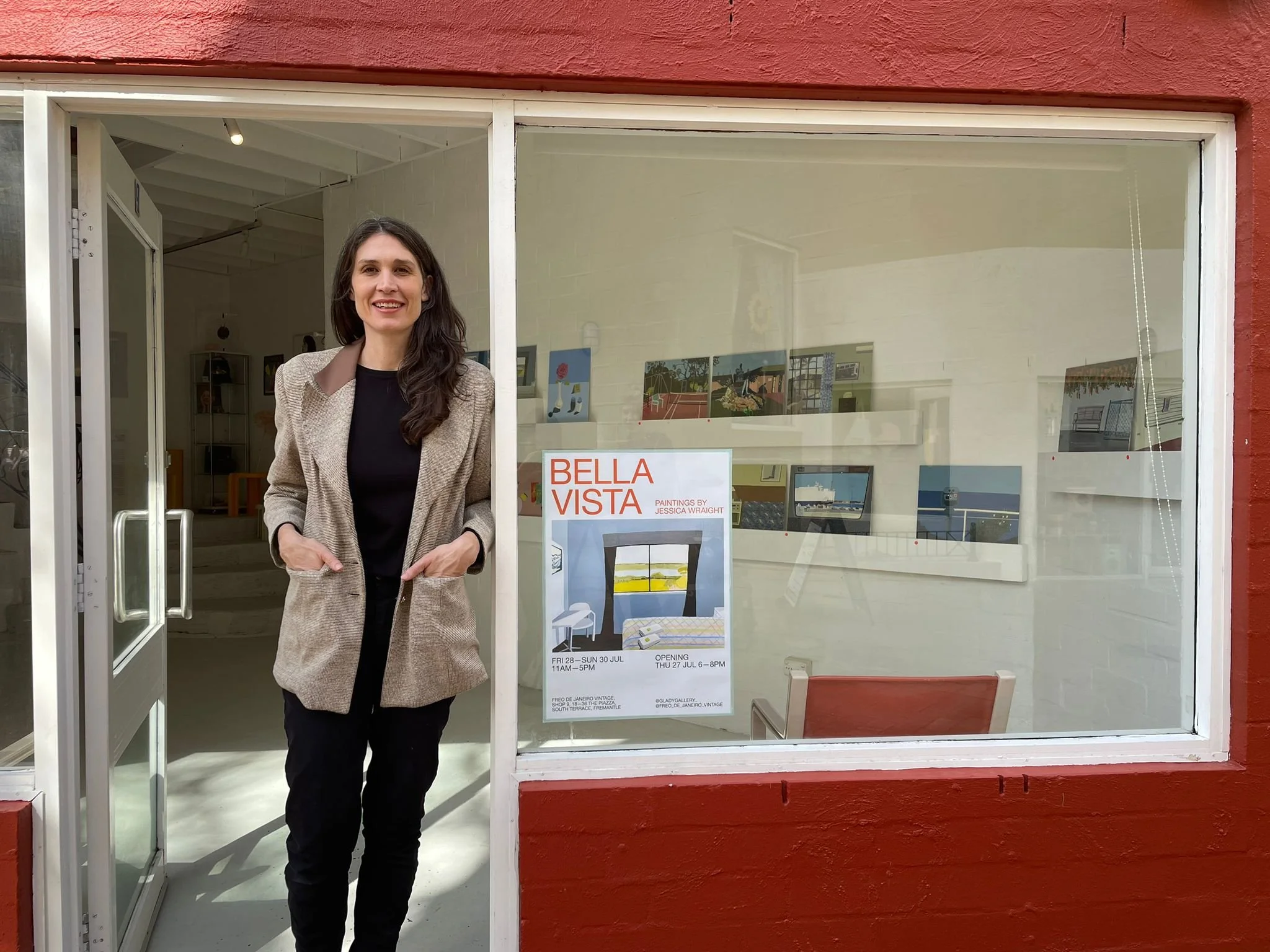  Bella Vista pop-up exhibition in Walyalup/ Fremantle, July 2023. Photo by Lincoln MacKinnon. 