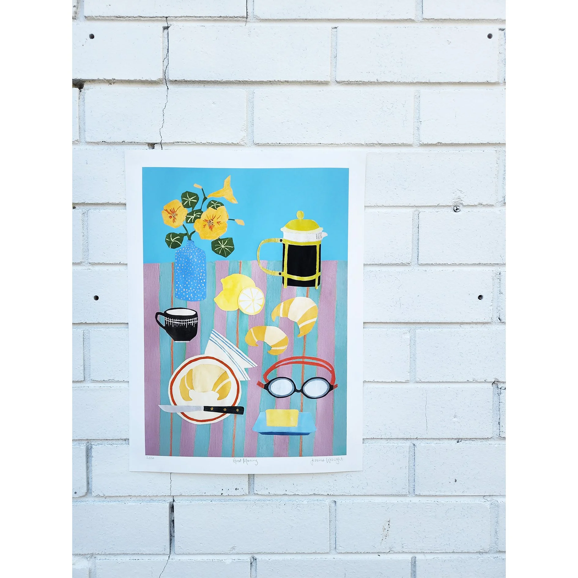 Good Morning print on brick wall square.jpg