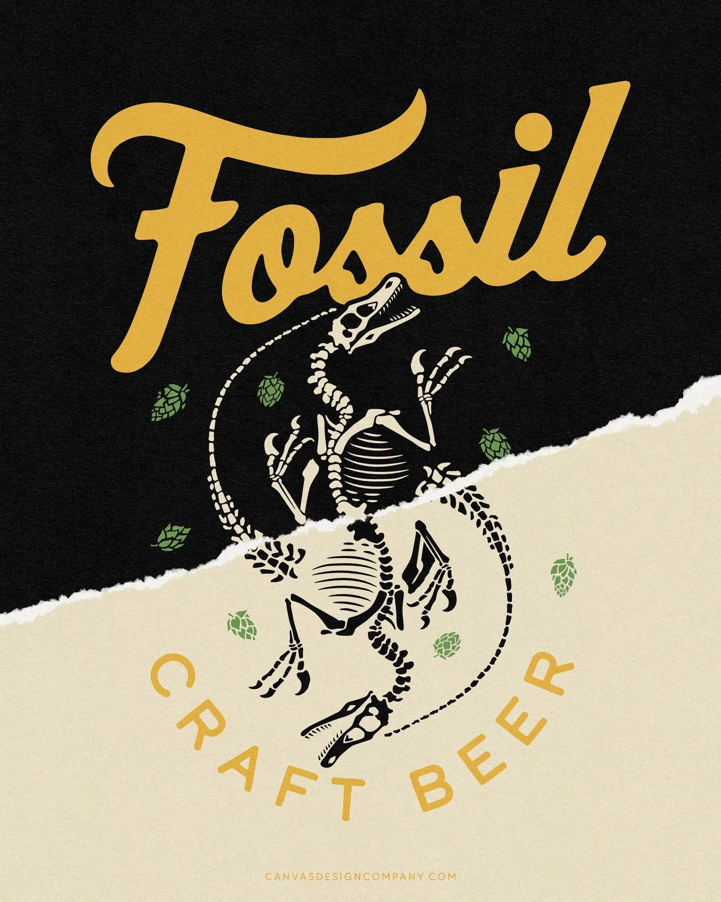 Jurassic Park was watched again in the making of this graphic tee for @fossilcraftbeer 🦖 ☠️ 
#fossilcraftbeer #canvasdesigncompany #graphictees #graphicdesign #jurassicpark